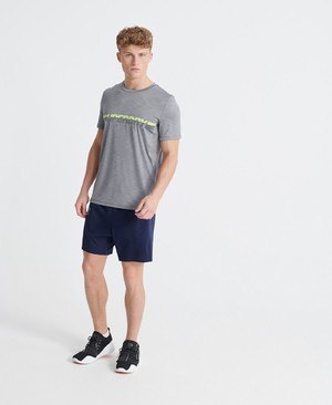 Superdry Training Double Layer Férfi Rövidnadrág Kék | TXFUY8901